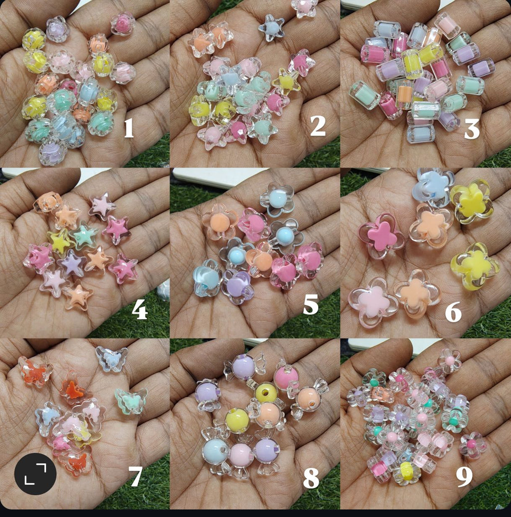 Acrylic inside beads