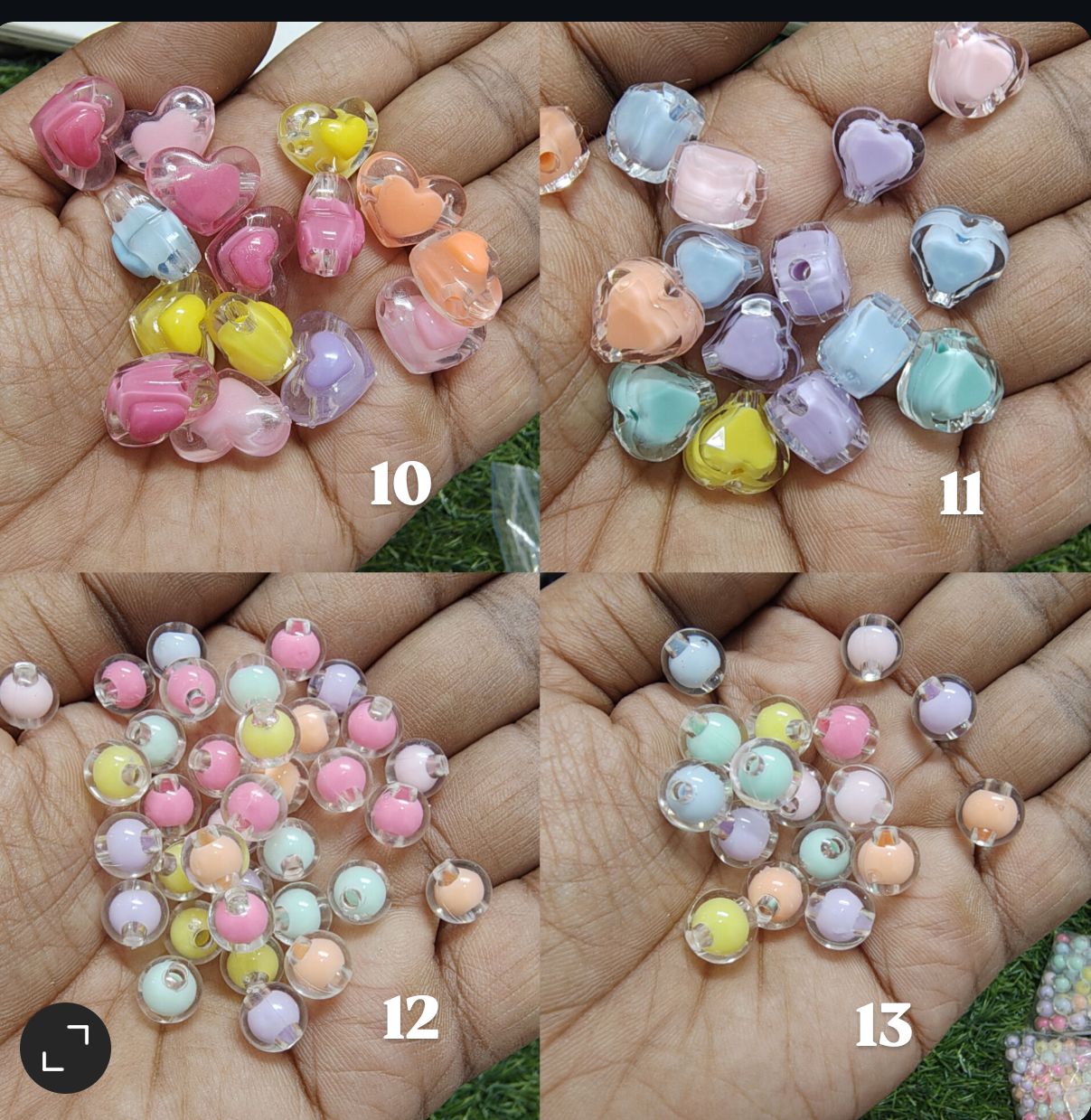 Acrylic inside beads