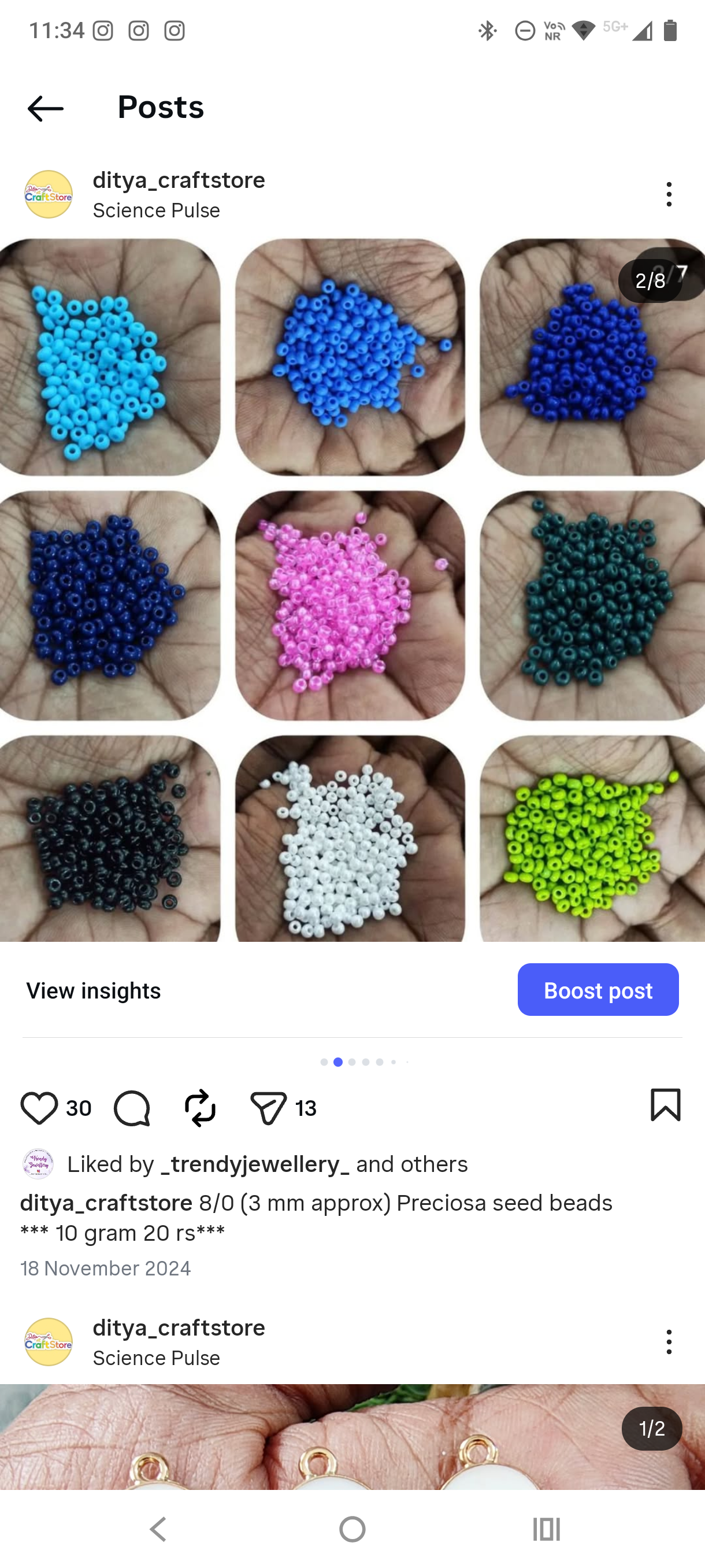 3mm Preciosa seed beads