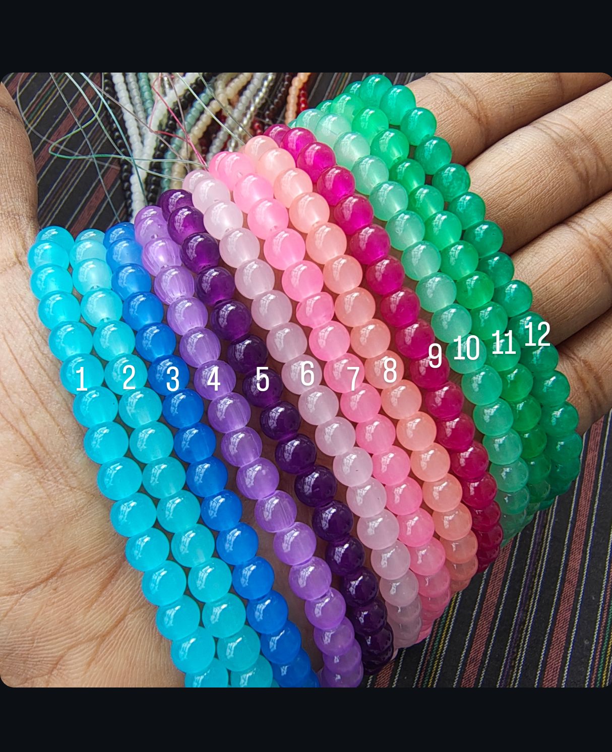 6mm glass jelly beads