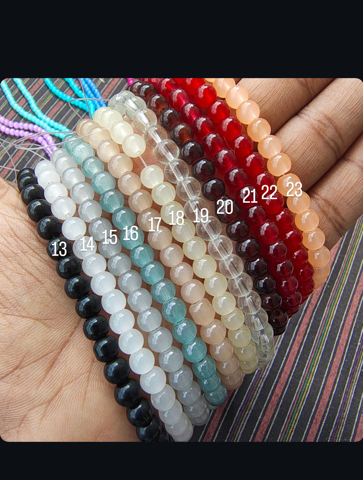 6mm glass jelly beads