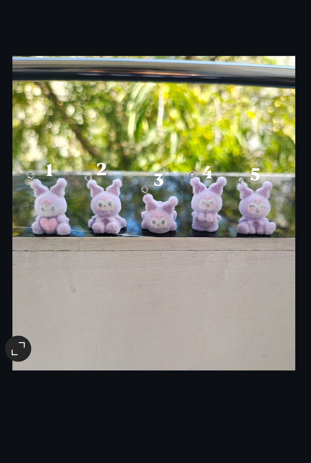 Purple snitch fur charm