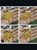 Golden acrylic cc beads (AB2034)
