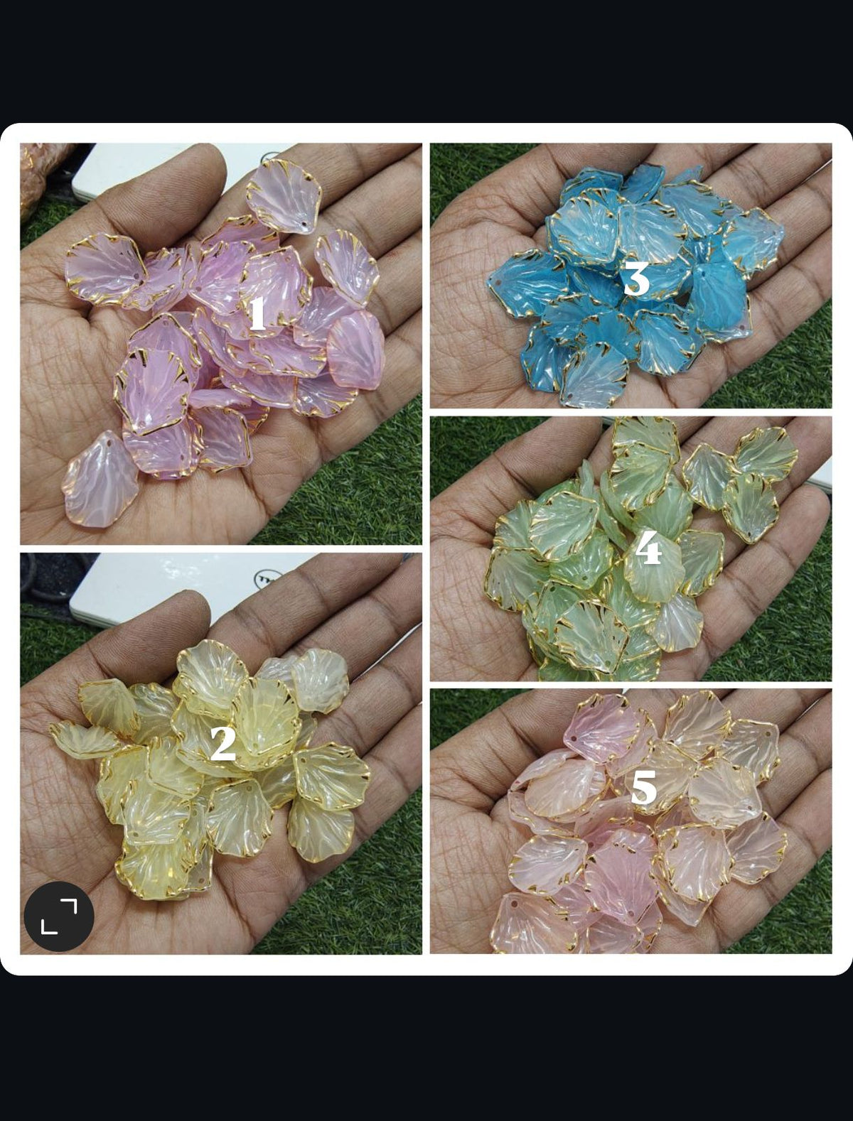 Acrylic broad colour leaf (AB2065)