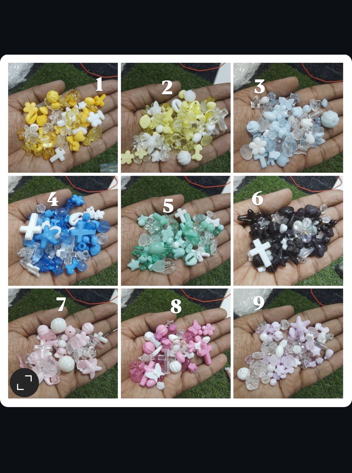 Mix design acrylic colour beads (AB2091)