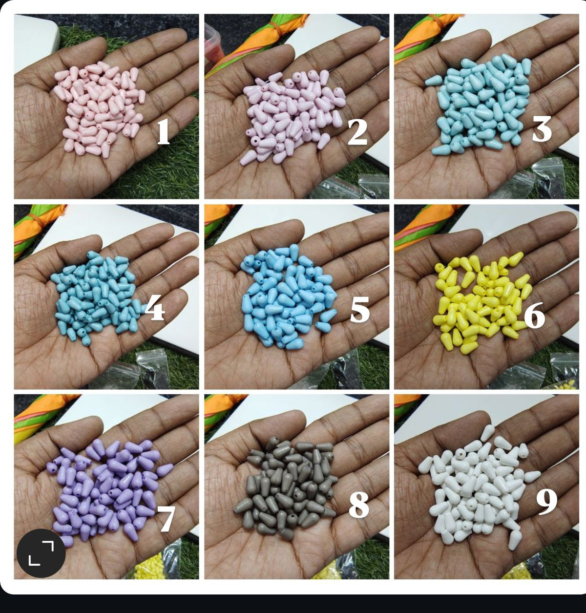 Acrylic drop beads (AB2098)