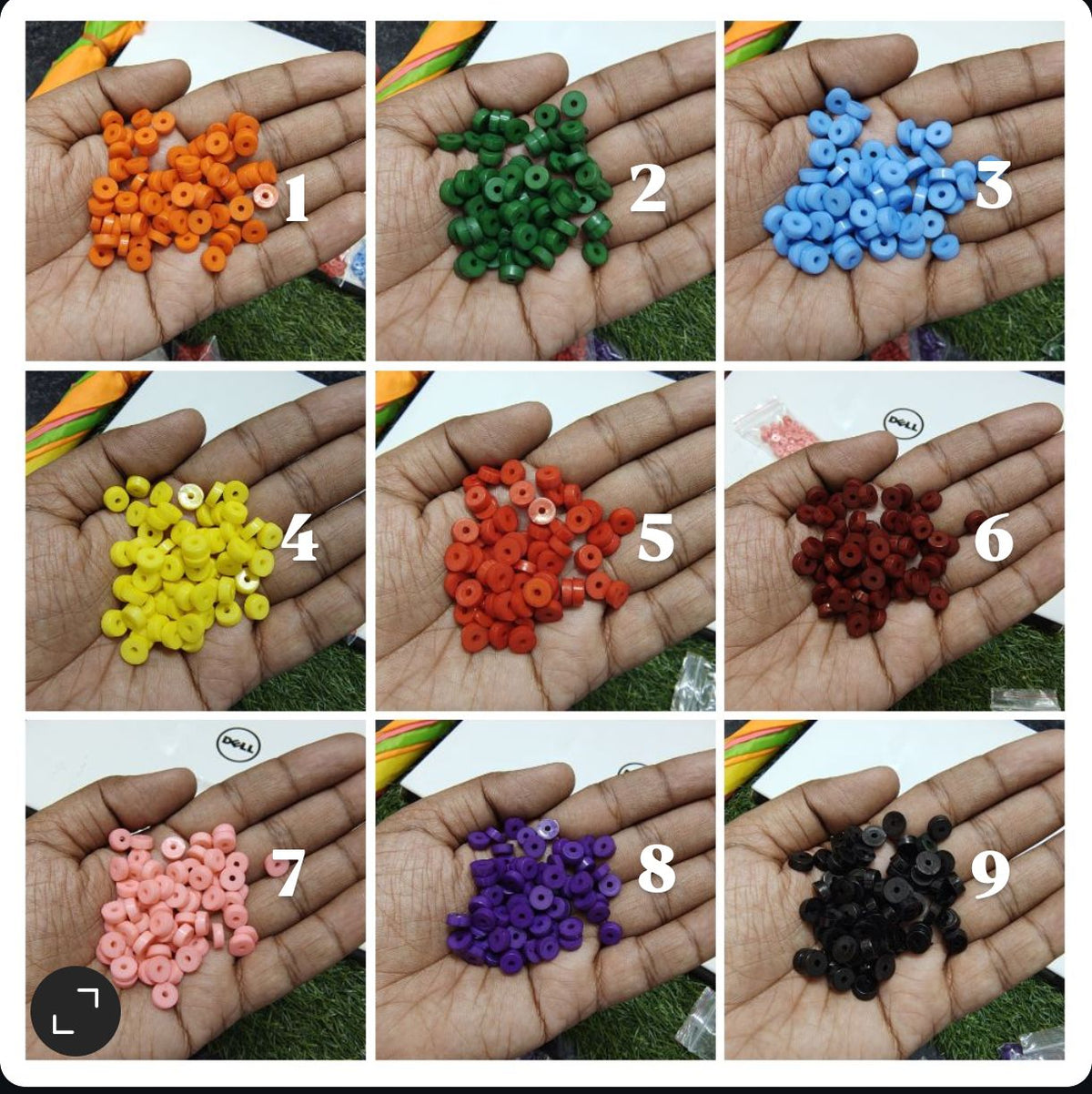 Acrylic flat beads (AB2099)