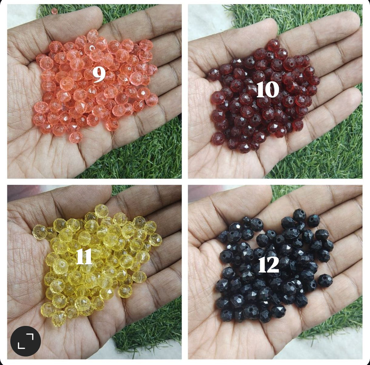 8mm acrylic crystal beads (AB2125)