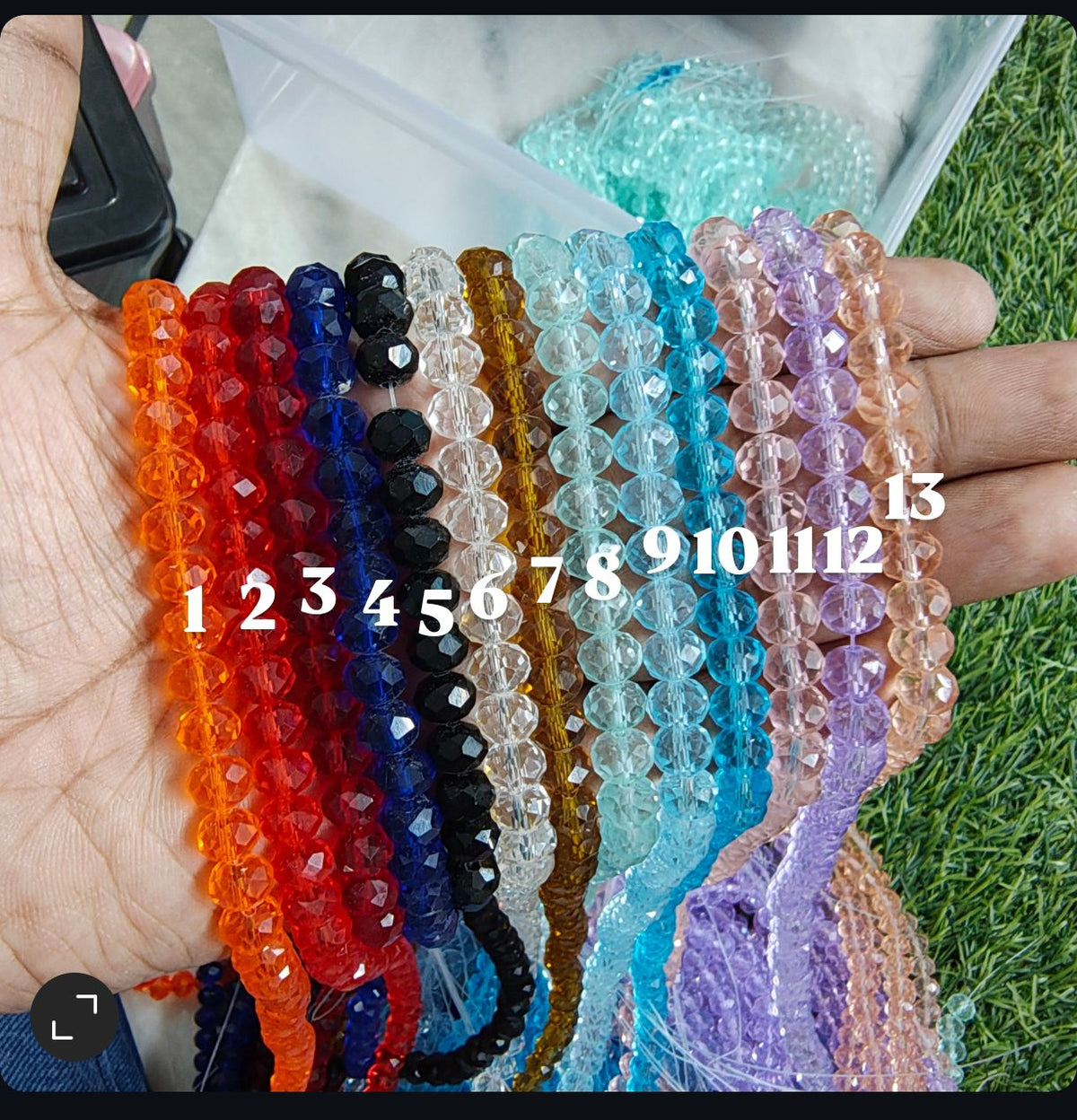 8 mm glass crystal beads ( GB4030 )