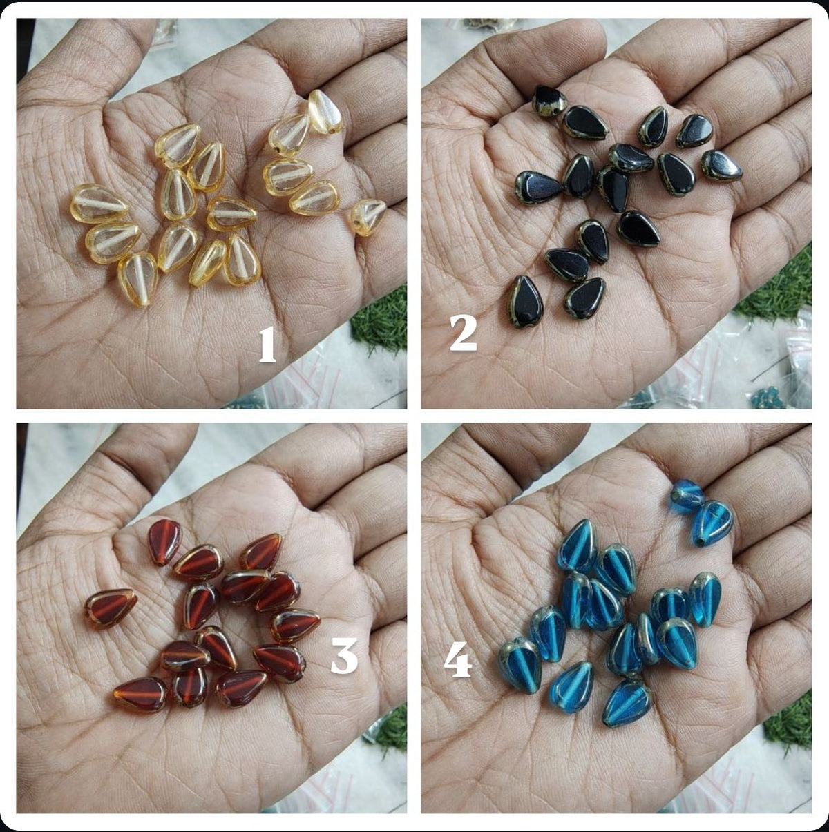 Drop shape flat glass beads ( GB4032 )