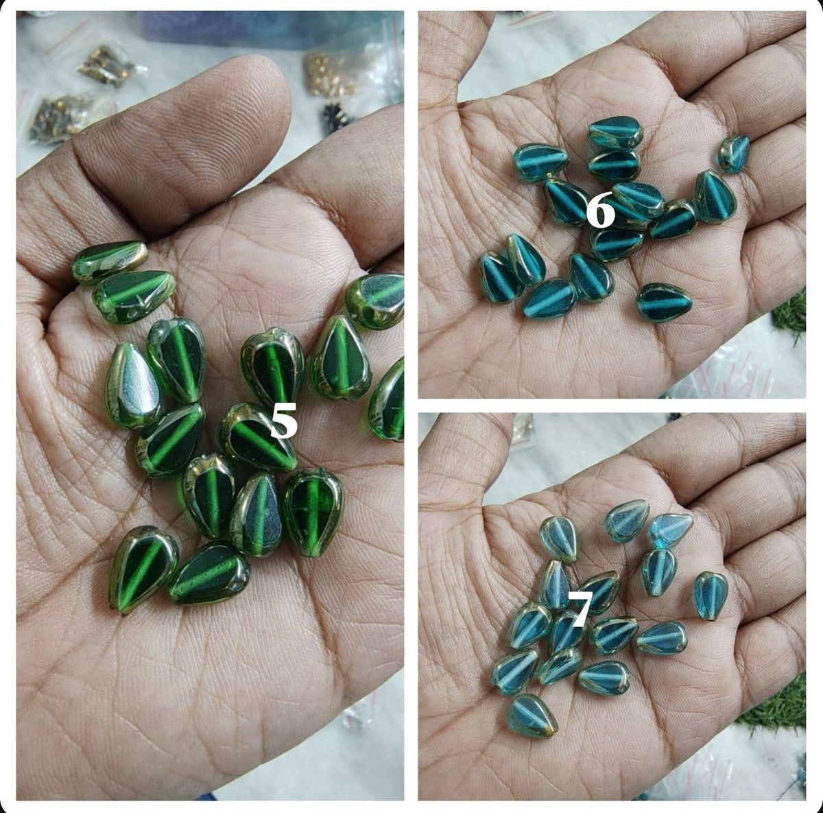 Drop shape flat glass beads ( GB4032 )