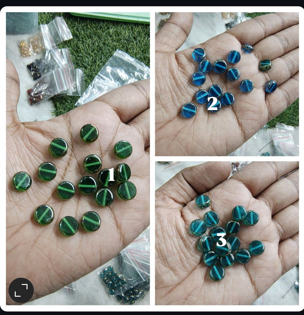 Round flat glass beads ( GB4033 )