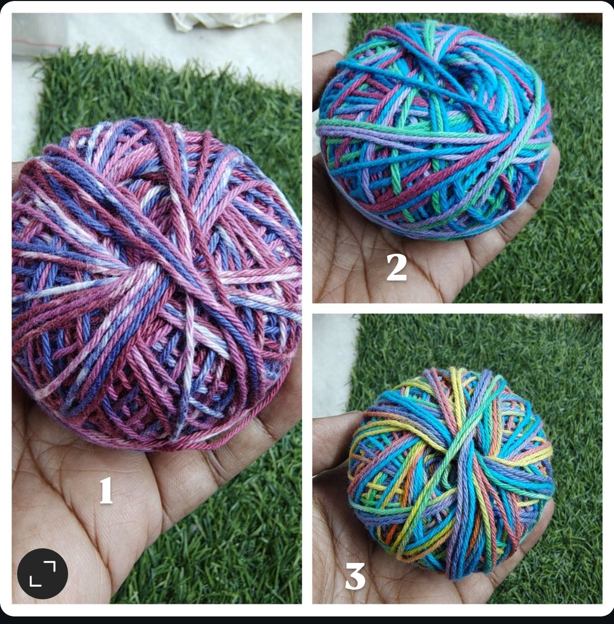 3ply multicolour crochet thread ( WT8014 )