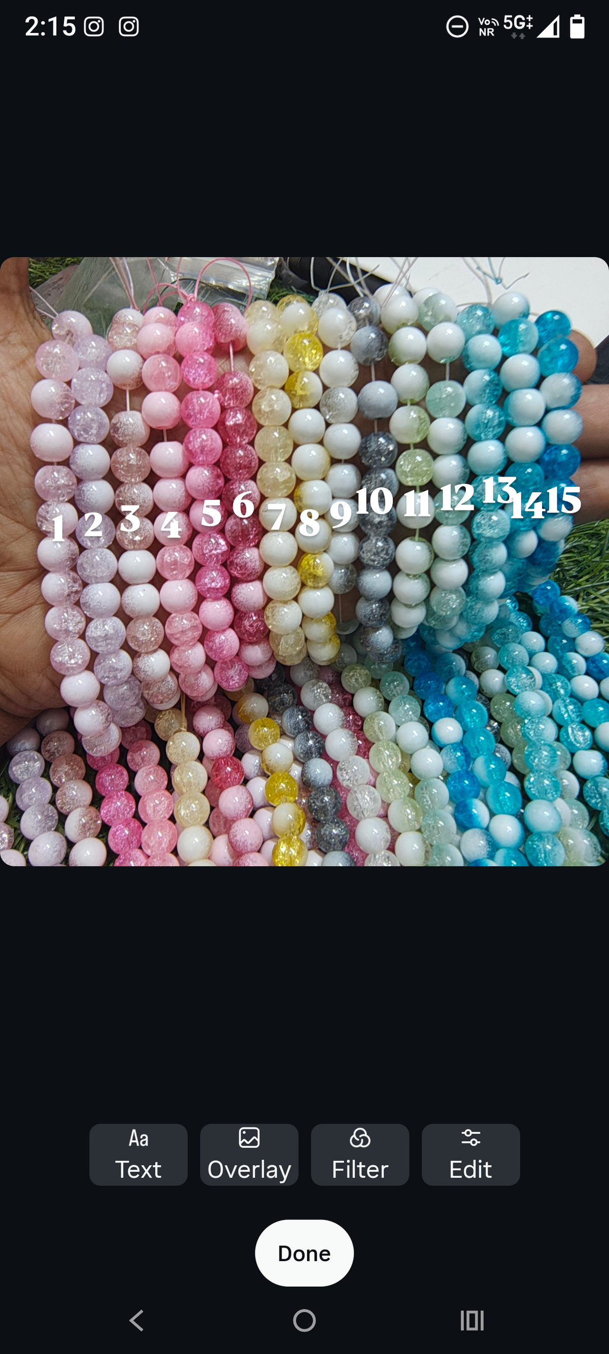 8mm milky crackle glass beads( 15 colour) ( GB4020 )