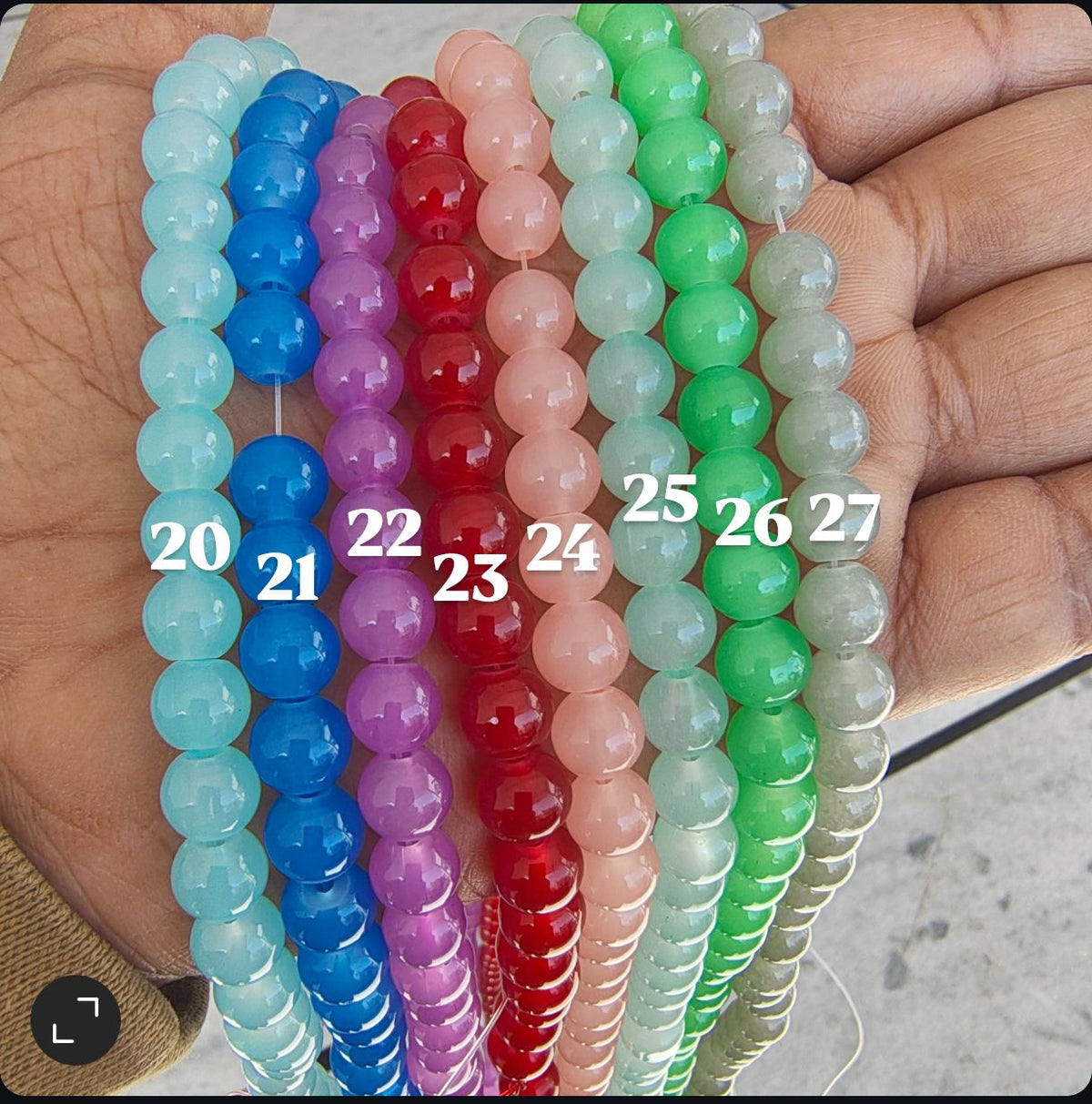 8mm glass beads( GB4035)