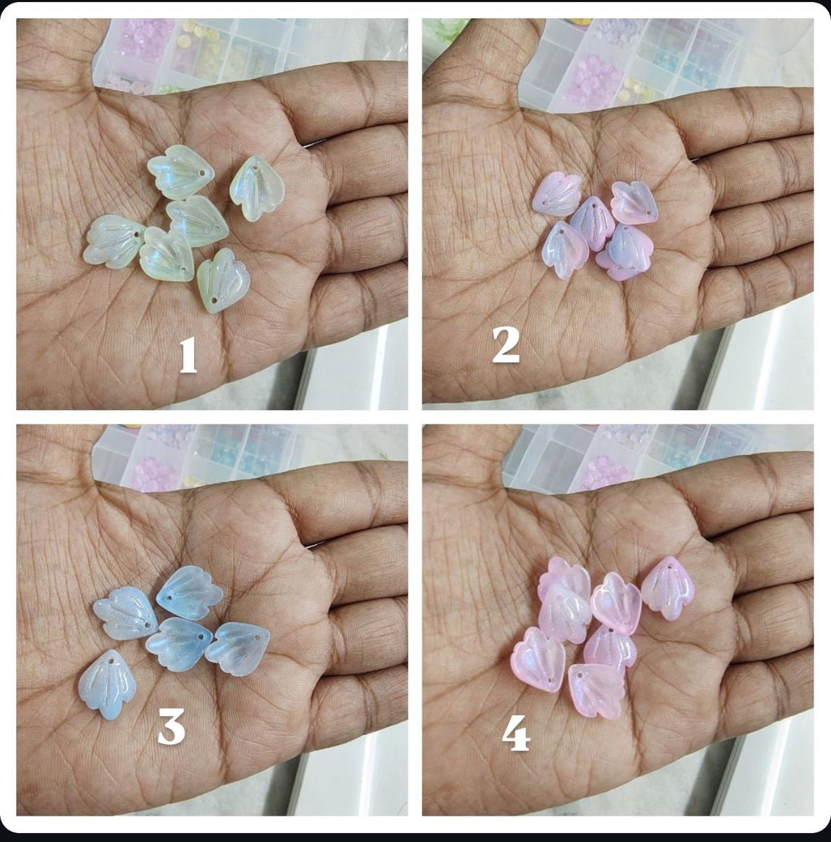 Broad glass Patels beads (GB4039)