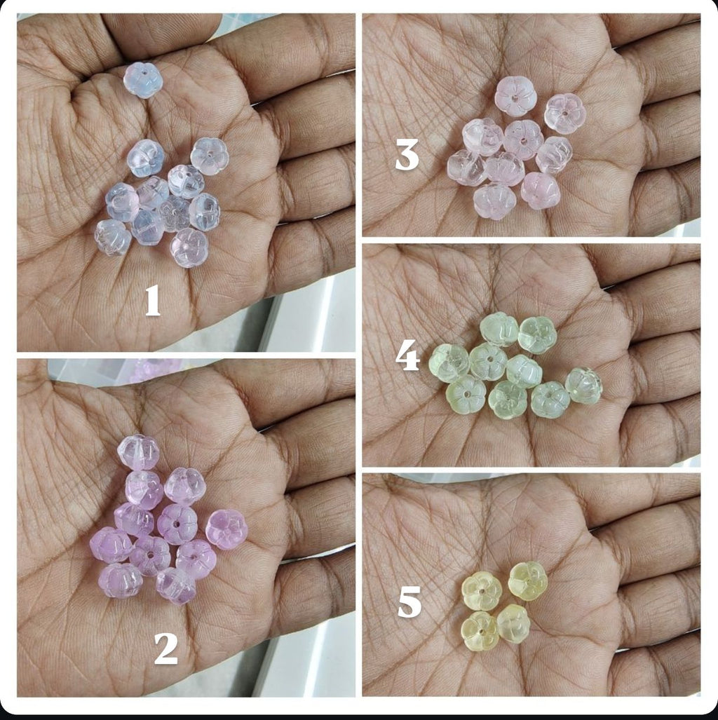 Pumpkin glass beads