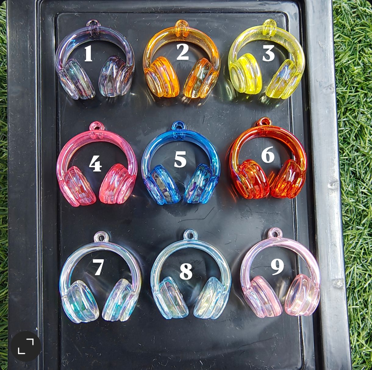 Transparent 3d headphone charms ( 3DC1028 )