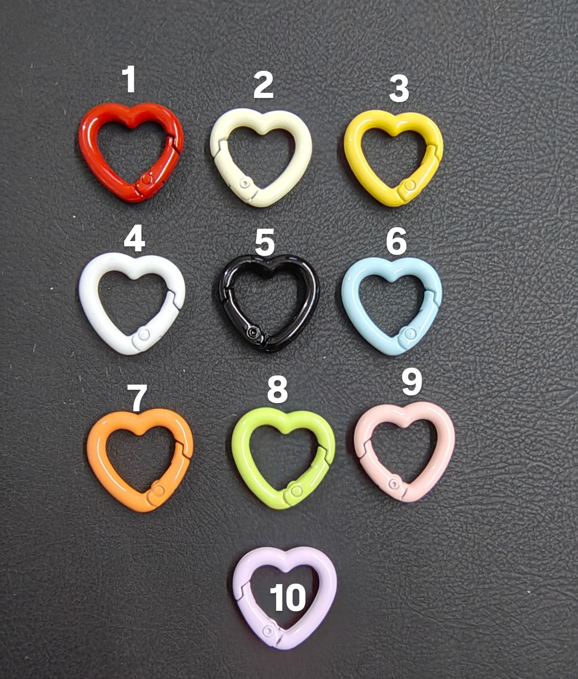 Heart shape colour push ring (HK6034)