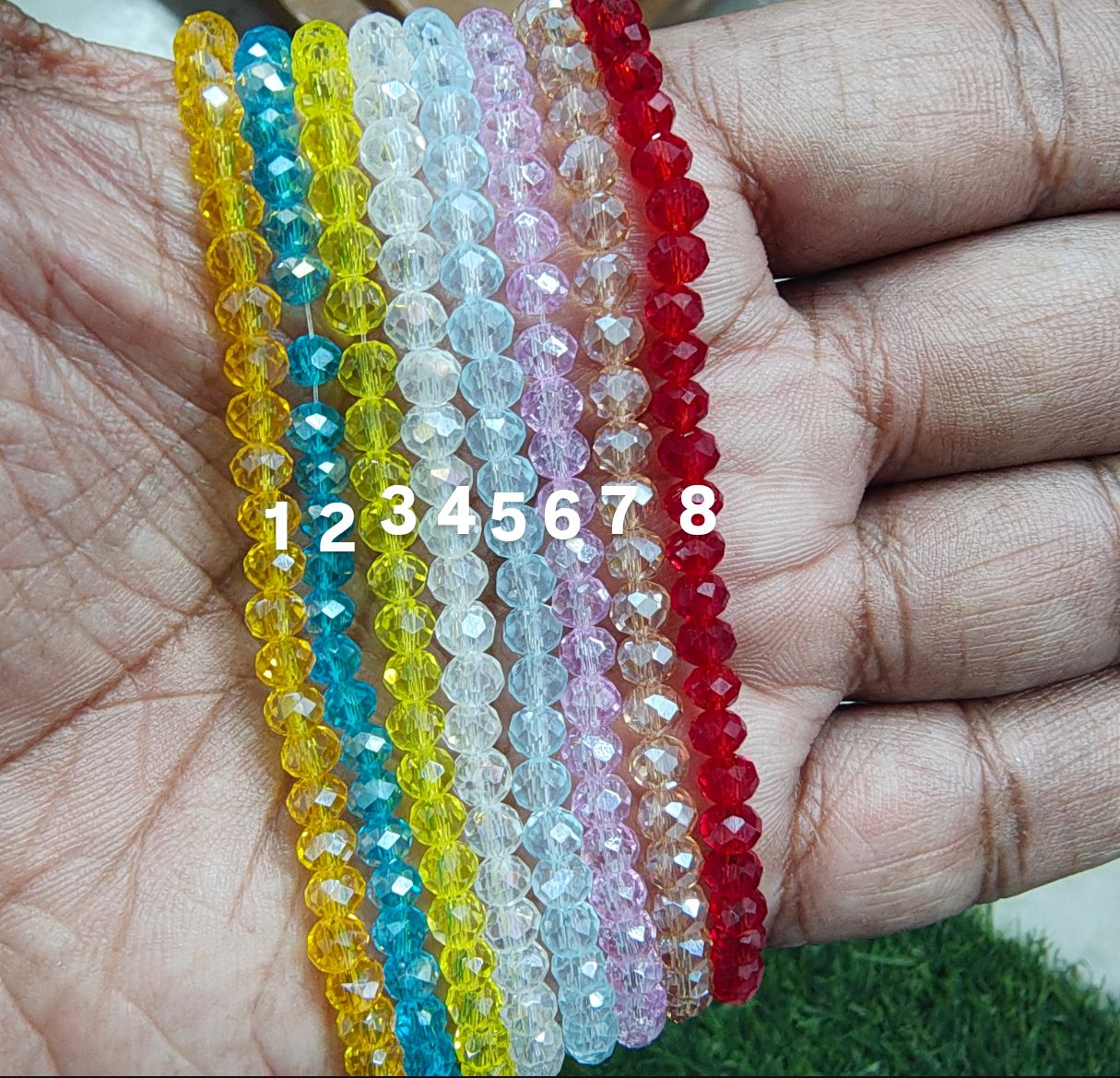 4mm Rainbow glass crystal beads ( GB4022 )