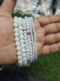 White glass pearl beads ( GB4003 )