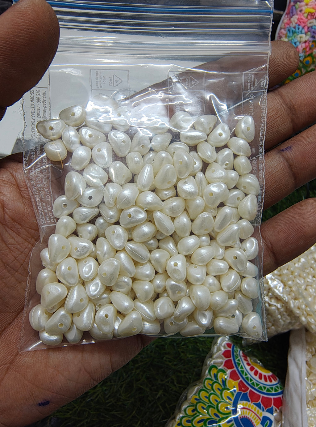 Acrylic pearl uneven beads